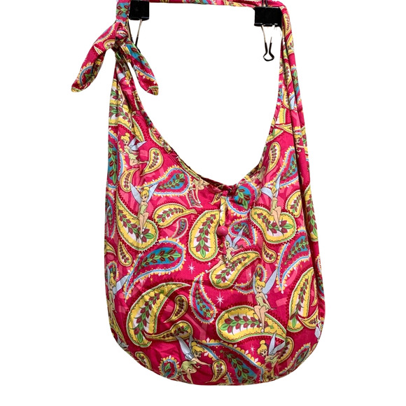 DISNEY Disneyworld Disneyland Light Weight Large TINKERBELL Knotted Sling Bag - Picture 5 of 15